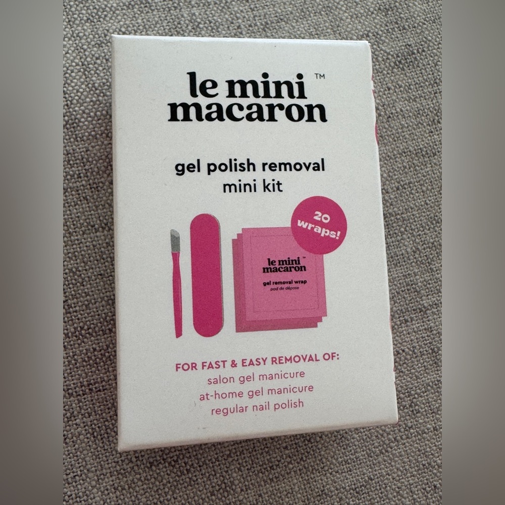 Le Mini Macaron Gel Polish Removal Mini Kit new in box 20 Wraps